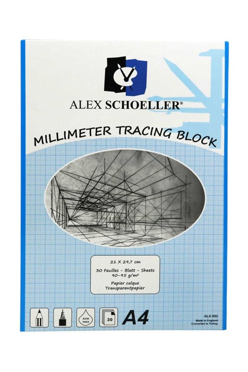 Alex Schoeller  Aydınger Milimetrik Blok 30 Yaprak 90-95 Gram A4