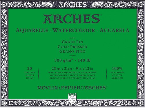 Arches Sulu Boya Kağıdı 300 gr 23x31 cm 20 Yaprak