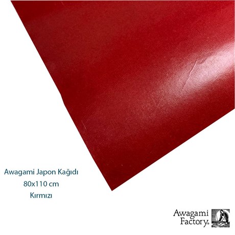 Awagami Aharlı Japon Kağıdı 80x110 cm Kırmızı