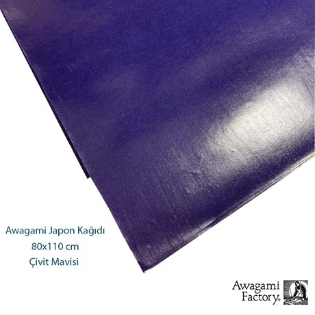 Awagami Aharlı Japon Kağıdı 80x110 cm Çivit Mavisi