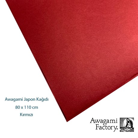 Awagami Aharsız Japon Kağıtları 80x110 cm Kırmızı
