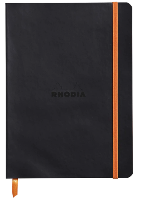 Rhodia Softcover Deri Kapaklı Defter Dot (Noktalı) A5 Siyah