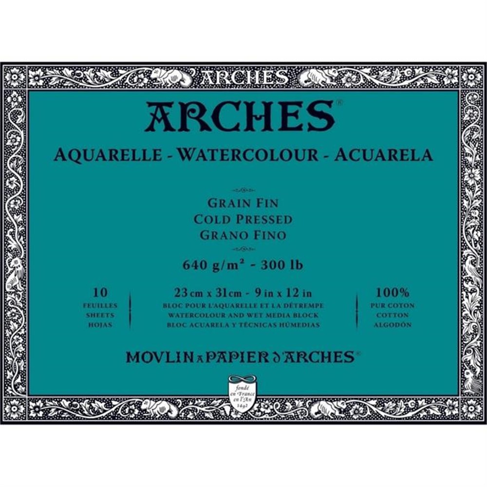Arches Sulu Boya Kağıdı 640 gr 23x31 cm 10 Yaprak