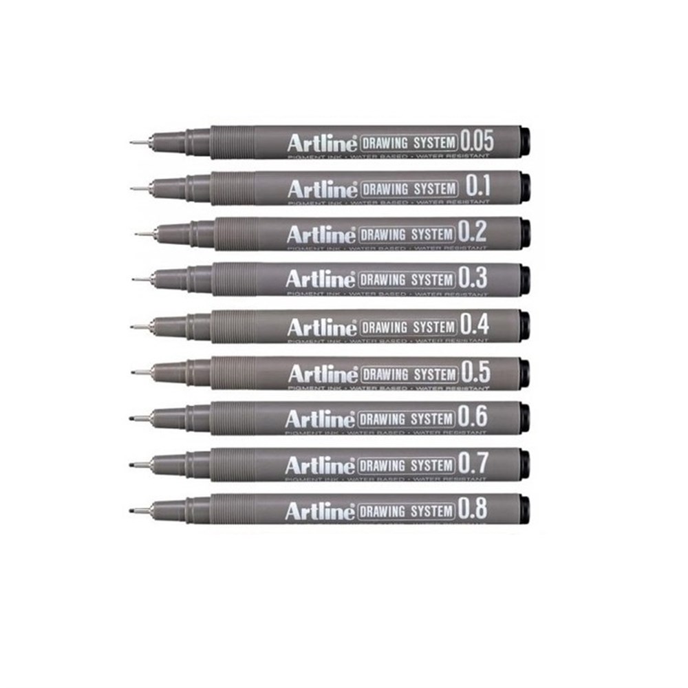 Artline Drawing System Teknik Çizim Kalemi Siyah 0.5 mm