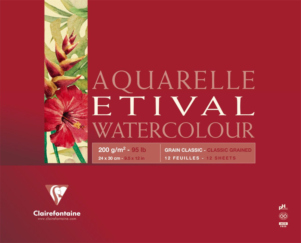 Clairefontaine Aquarelle Etival Sulu Boya Defteri 200 gr 30 Yaprak 24x32 cm