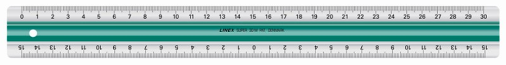 Linex Super Series Anti-Slide Kaydırmaz Cetvel 30 cm