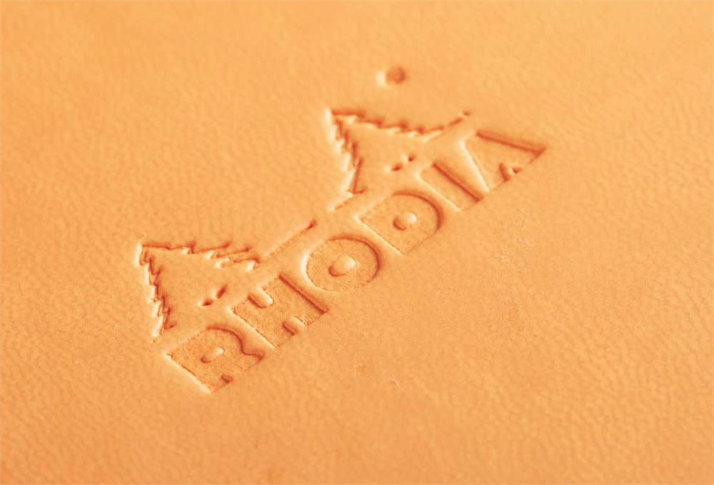 Rhodia Hardcover Deri Kapaklı Defter Çizgisiz A5 Turuncu