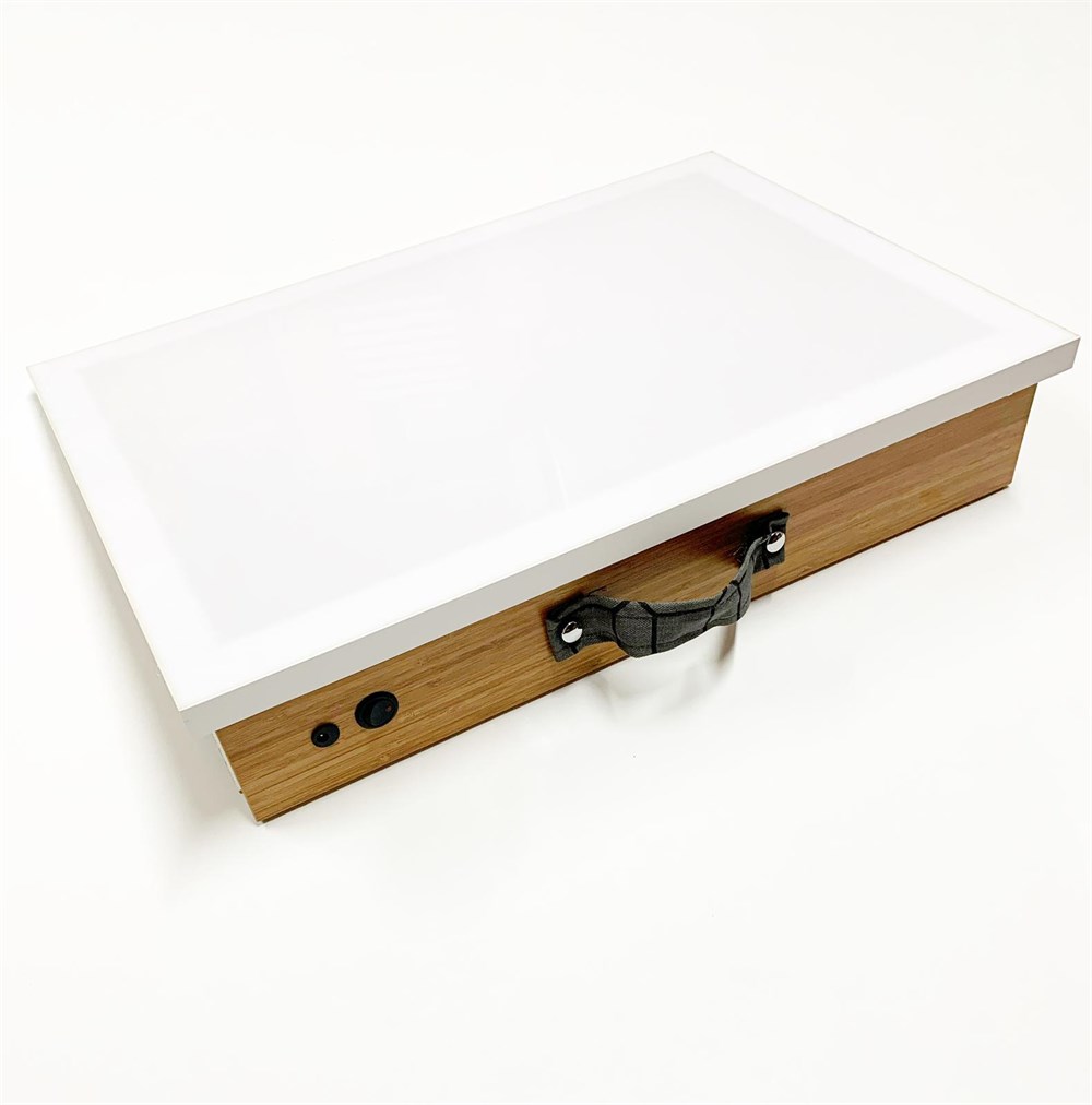 Tiryakiart 35x50 cm Led Işıklı Flexi Hat Yazı Masası Küçük Kayın