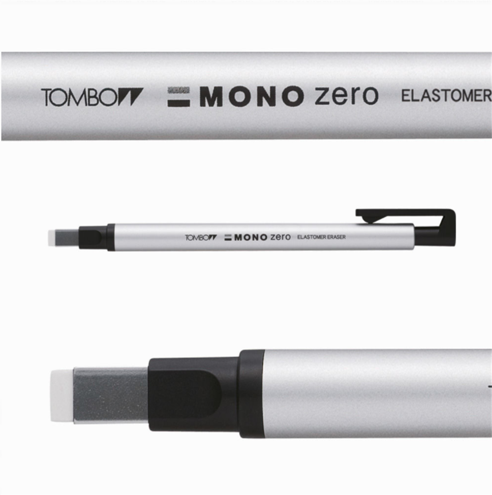 Tombow Mono Zero Kalem Silgi Dikdörtgen Uç 2.5x5 mm Gümüş