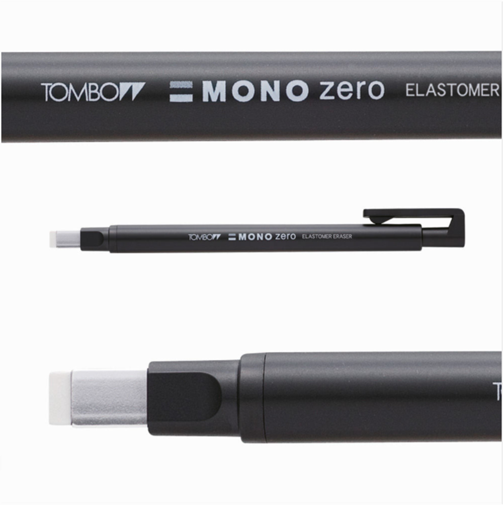 Tombow Mono Zero Kalem Silgi Dikdörtgen Uç 2.5x5 mm Siyah